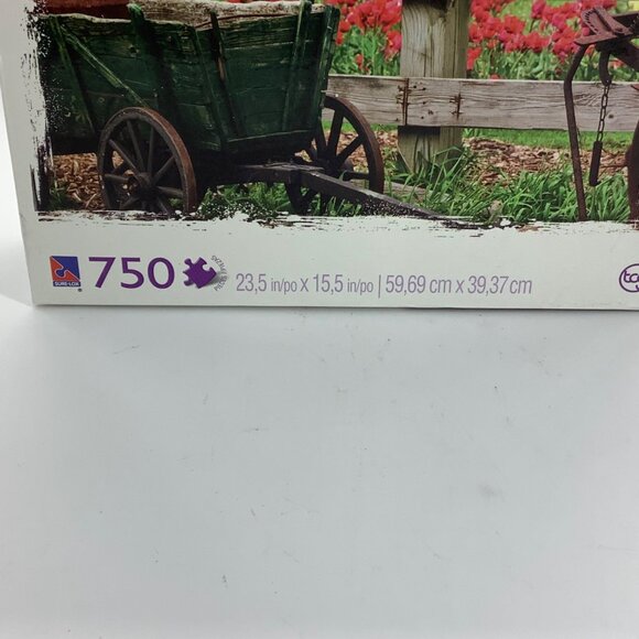 Images 750 Piece Jigsaw Puzzle Dutch Tulip Festival Scene 23.5x15.5 Inches - Picture 2 of 6